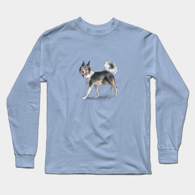Border Collie Dog Long Sleeve T-Shirt by Elspeth Rose Design